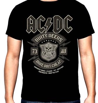 AC DC, Dirty deeds done dirt cheap, men's  t-shirt, 100% cotton, S to 5XL
