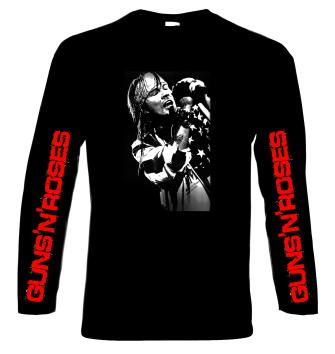 Guns and Roses, Axel Rose, men's long sleeve t-shirt, 100% cotton, S to 5XL