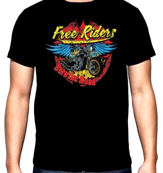 Free riders, men's  t-shirt, 100% cotton, S to 5XL