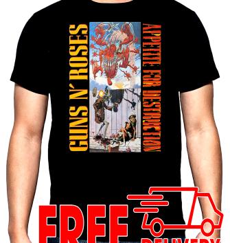 Guns and Roses, Appetite for destruction, men's t-shirt, 100% cotton, S to 5XL