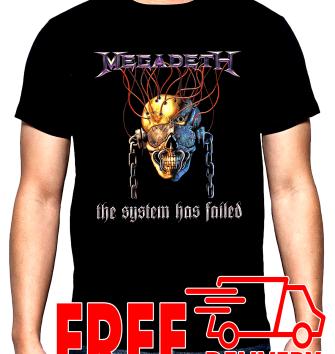 Megadeth, The system has failed, men's  t-shirt, 100% cotton, S to 5XL