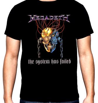 Megadeth, The system has failed, men's  t-shirt, 100% cotton, S to 5XL