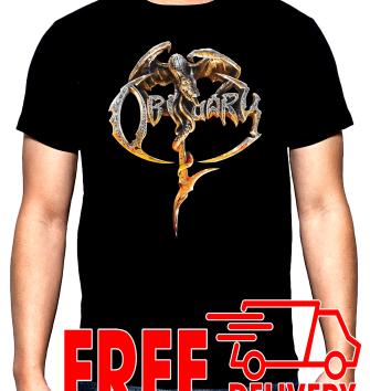 Obituary, Logo, men's t-shirt, 100% cotton, S to 5XL