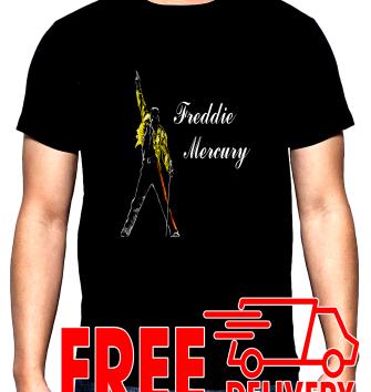 Queen, Freddie Mercury, 3, men's t-shirt, 100% cotton, S to 5XL