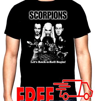 Scorpions, Let's Rock and Roll Begin, men's t-shirt, 100% cotton, S to 5XL
