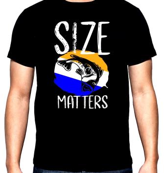 Size matters, men's  t-shirt, 100% cotton, S to 5XL