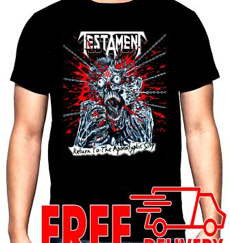 Testament, Return to the apocalyptic city, men's t-shirt, 100% cotton, S to 5XL