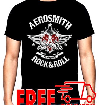 Aerosmith, Rock and roll, 2, men's t-shirt, 100% cotton, S to 5XL