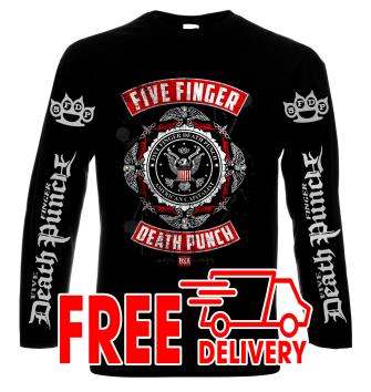 Five Finger Death Punch, American capitalist, men's long sleeve t-shirt, 100% cotton, S to 5XL