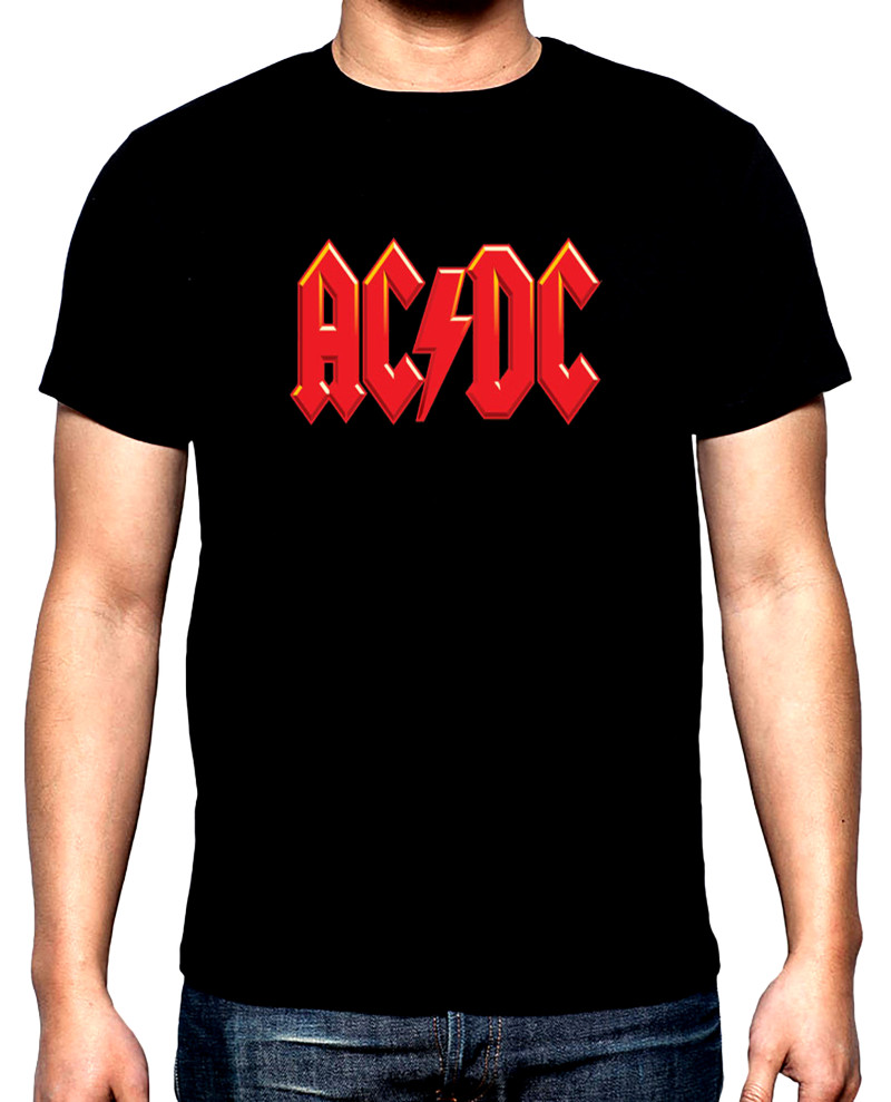 T-SHIRTS AC DC, Logo, 4, men's t-shirt, 100% cotton, S to 5XL