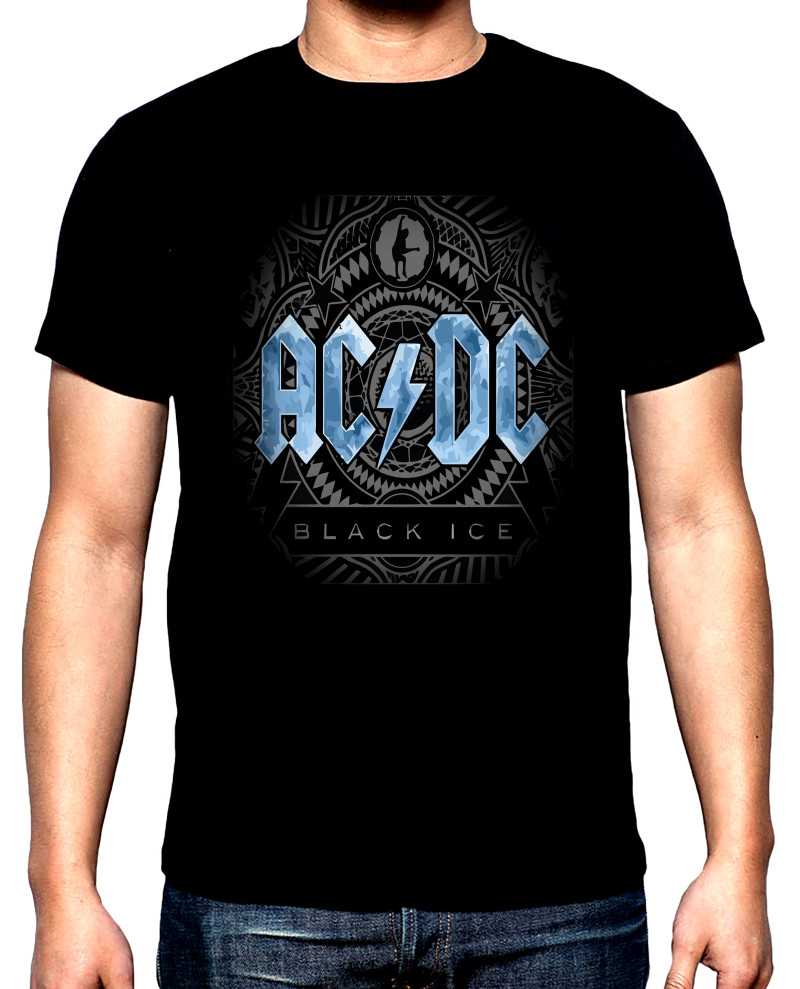 T-SHIRTS AC DC, Black ice, 3, men's t-shirt, 100% cotton, S to 5XL