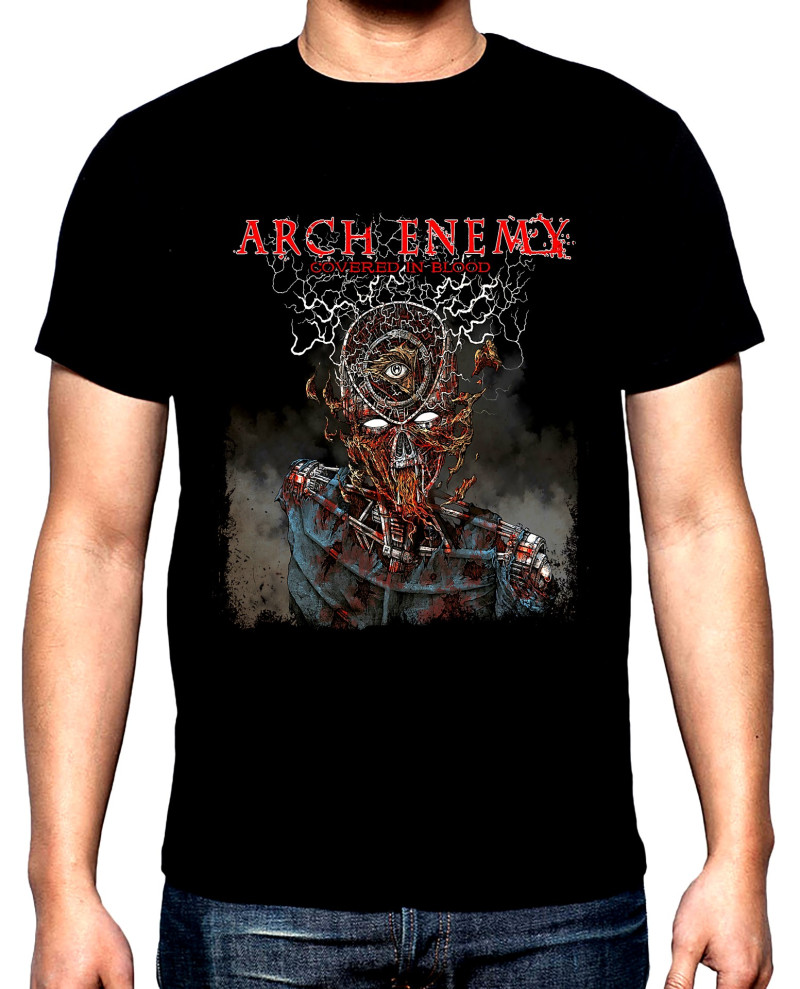 T-SHIRTS Arch enemy, Covered in blood, men's  t-shirt, 100% cotton, S to 5XL