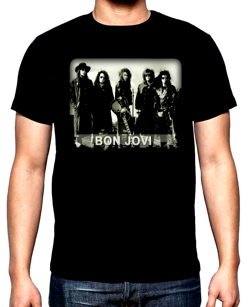 T-SHIRTS Bon Jovi, Band, men's t-shirt, 100% cotton, S to 5XL