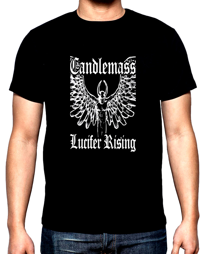 T-SHIRTS Candlemass, Lucifer Rising, men's t-shirt, 100% cotton, S to 5XL
