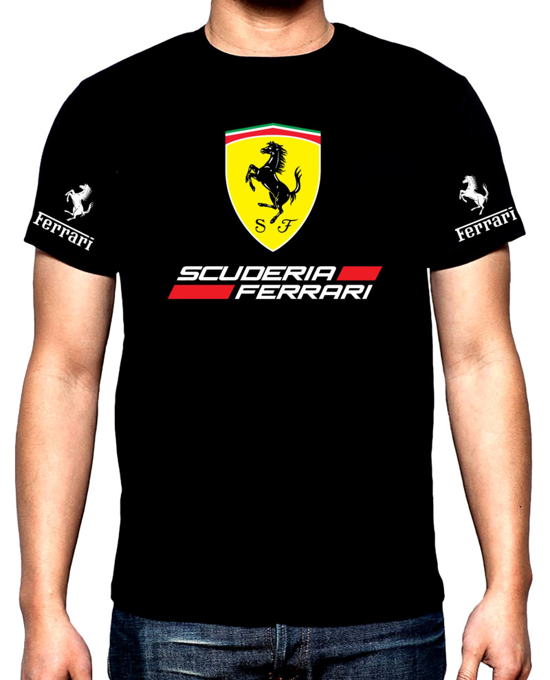 T-SHIRTS Ferrari scuderia, formula one team, men's  t-shirt, 100% cotton, S to 5XL
