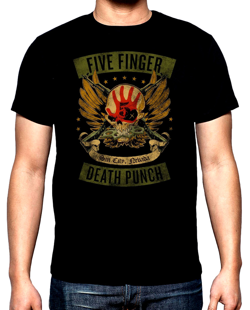 T-SHIRTS Five finger death punch, 6, men's t-shirt, 100% cotton, S to 5XL