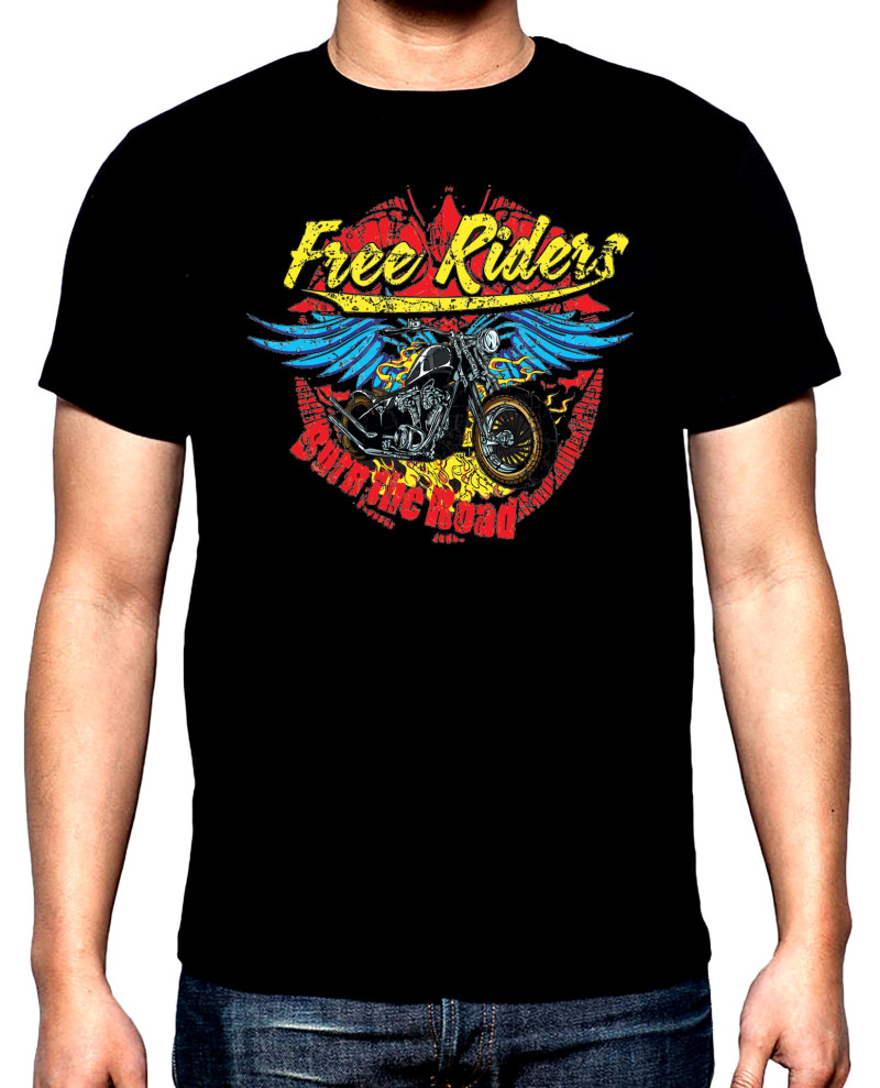 T-SHIRTS Free riders, men's  t-shirt, 100% cotton, S to 5XL