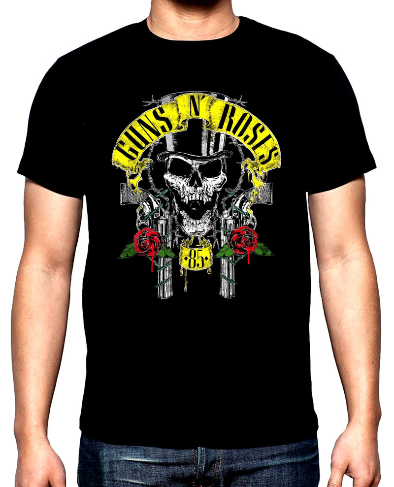 T-SHIRTS Guns and Roses, men's  t-shirt, 100% cotton, S to 5XL