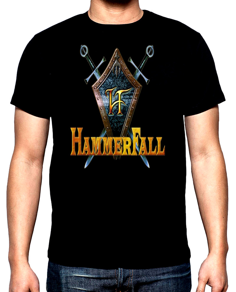 T-SHIRTS Hammerfall, Logo, men's t-shirt, 100% cotton, S to 5XL