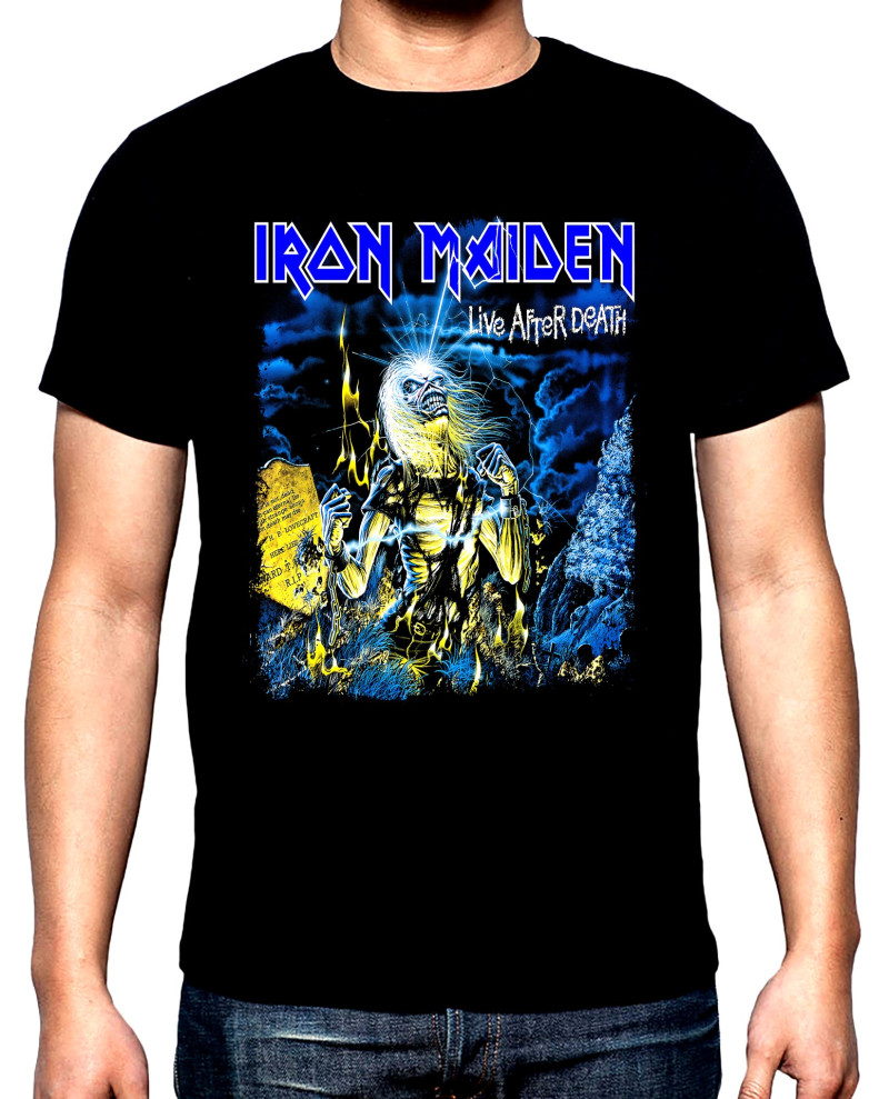 T-SHIRTS Iron Maiden, Live after death, men's  t-shirt, 100% cotton, S to 5XL