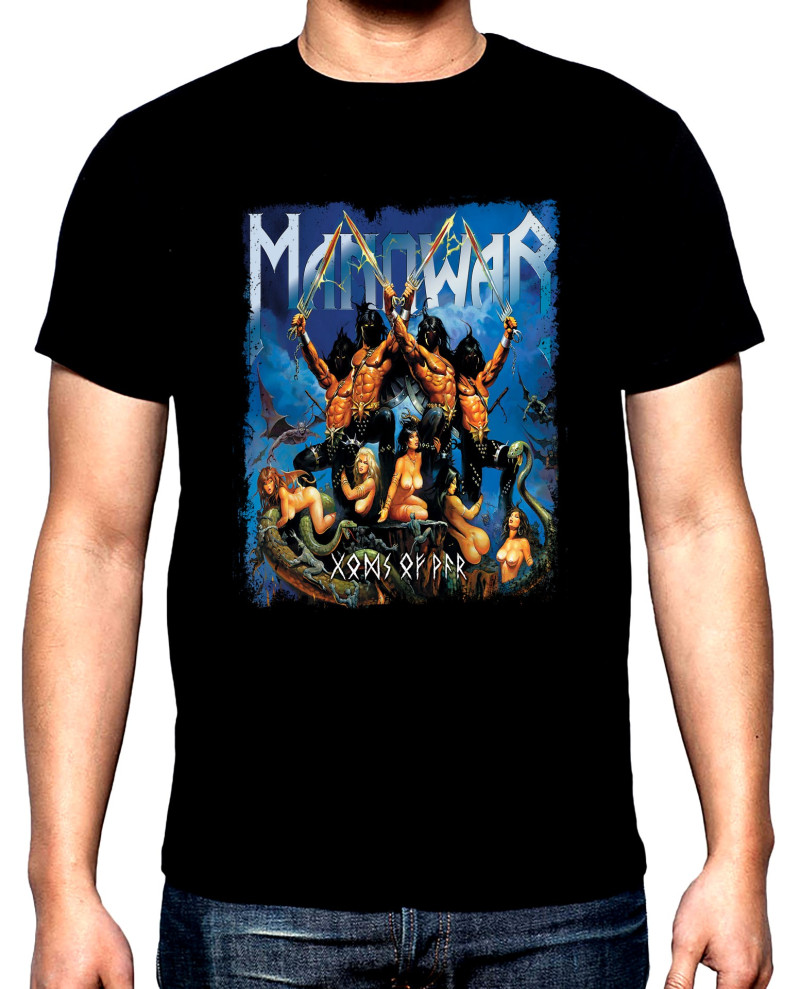 T-SHIRTS Manowar, Gods of war, men's  t-shirt, 100% cotton, S to 5XL