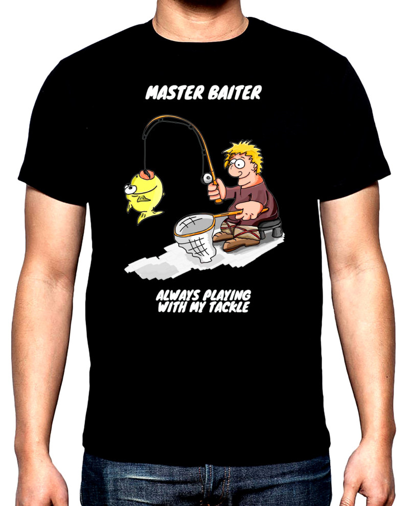 T-SHIRTS Master baiter, men's  t-shirt, 100% cotton, S to 5XL