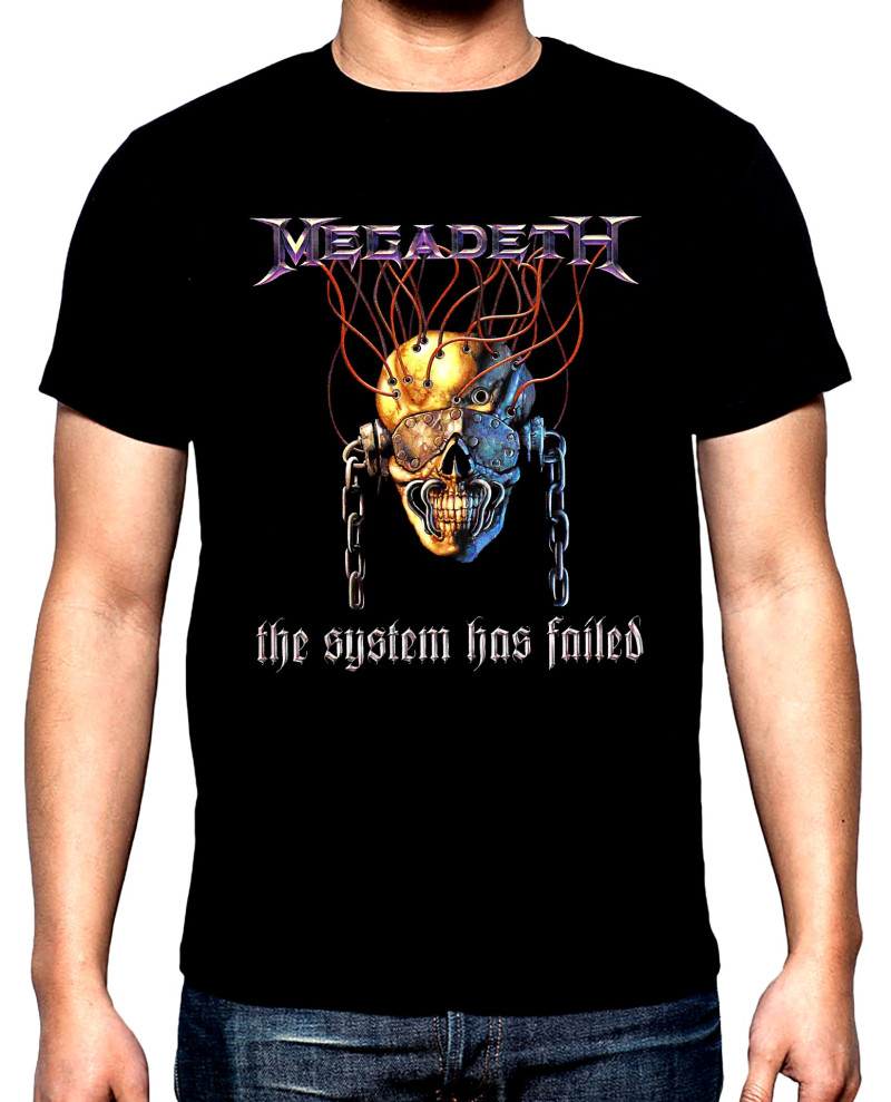 T-SHIRTS Megadeth, The system has failed, men's  t-shirt, 100% cotton, S to 5XL