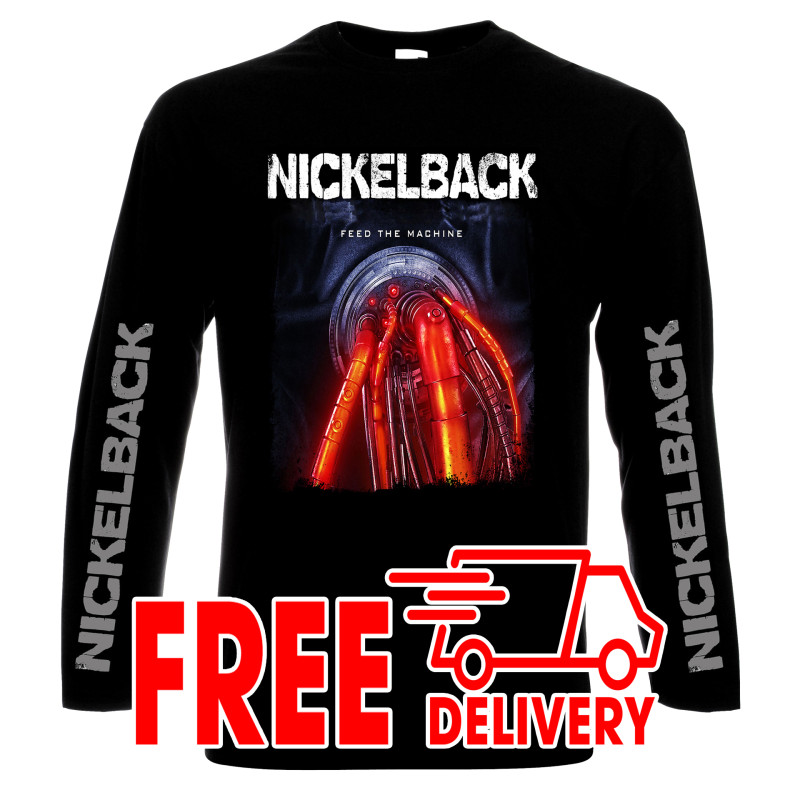 LONG SLEEVE T-SHIRTS Nickelback, Feed the Machine, men's long sleeve t-shirt, 100% cotton