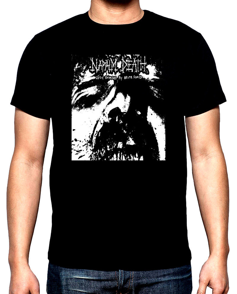 T-SHIRTS Napalm death, Logic ravaged by brute force, men's t-shirt, 100% cotton, S to 5XL