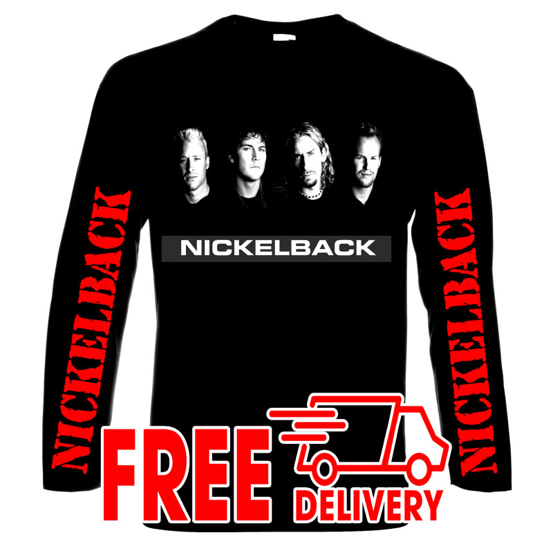 LONG SLEEVE T-SHIRTS Nickelback, men's long sleeve t-shirt, 100% cotton