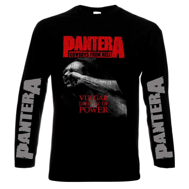 LONG SLEEVE T-SHIRTS Pantera, Vulgar display of power, men's long sleeve t-shirt, 100% cotton, S to 5XL