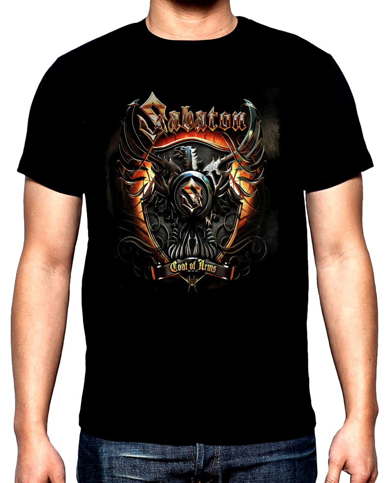 T-SHIRTS Sabaton, Coat of arms, men's t-shirt, 100% cotton, S to 5XL