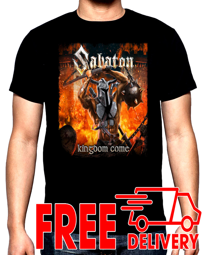 T-SHIRTS Sabaton, Kingdom come, men's t-shirt, 100% cotton, S to 5XL