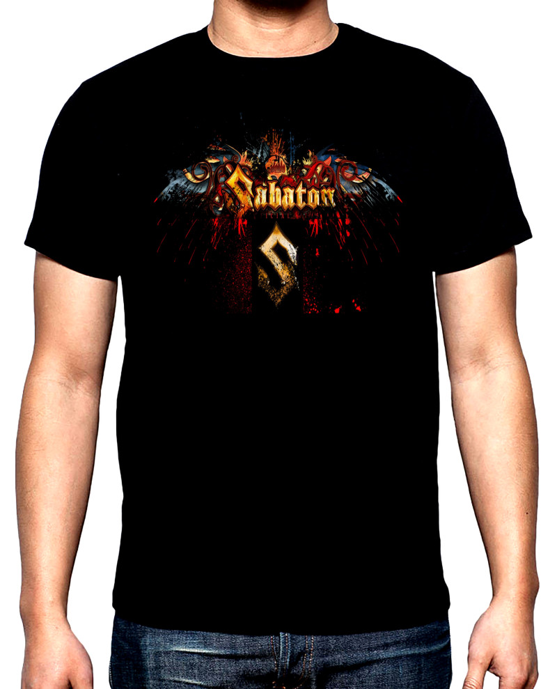 T-SHIRTS Sabaton, Logo, men's t-shirt, 100% cotton, S to 5XL