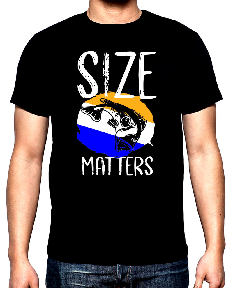 T-SHIRTS Size matters, men's  t-shirt, 100% cotton, S to 5XL