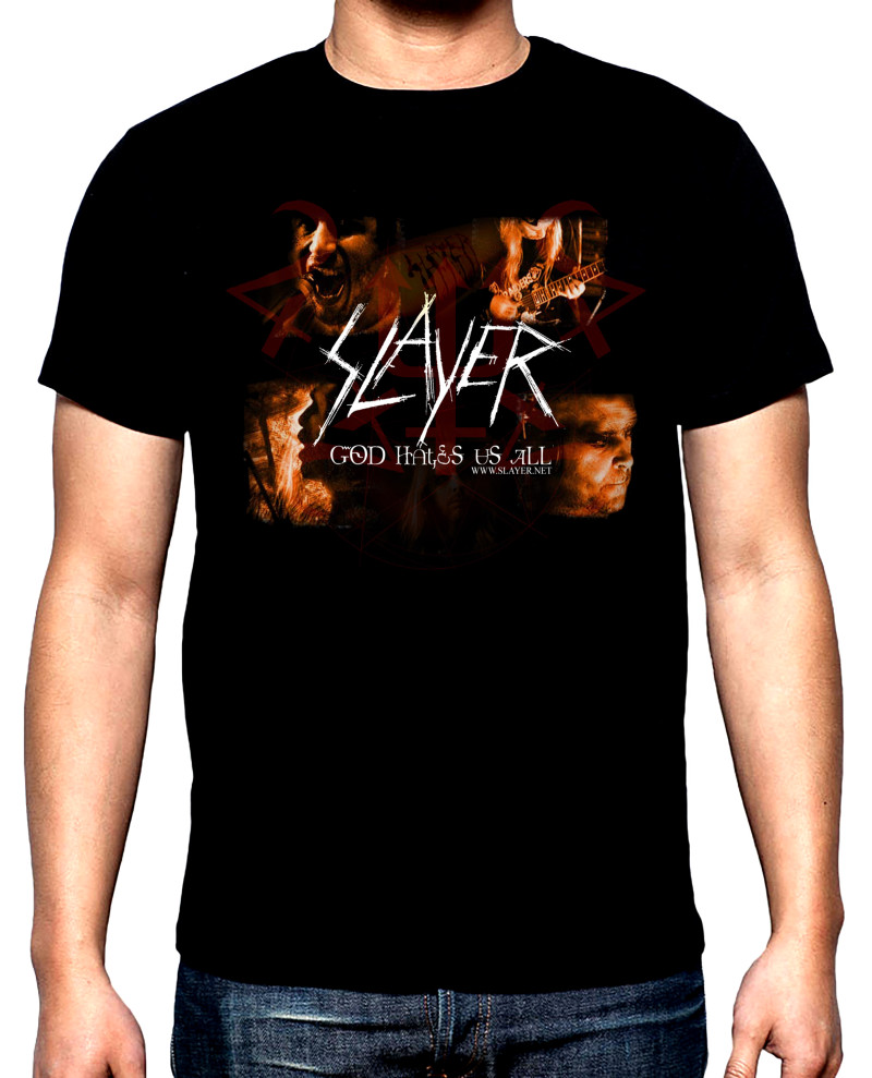 T-SHIRTS Slayer, God Hates Us All, 2, men's t-shirt, 100% cotton, S to 5XL
