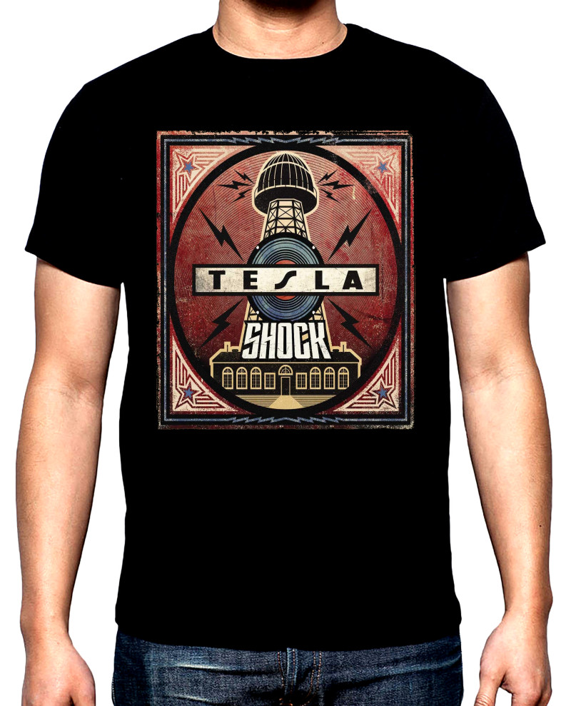 T-SHIRTS Tesla, Shock, men's t-shirt, 100% cotton, S to 5XL