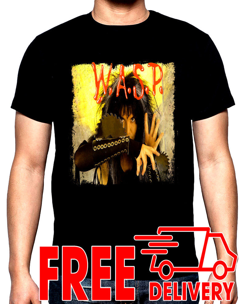 T-SHIRTS W.A.S.P., Blackie Lawless, men's  t-shirt, 100% cotton, S to 5XL