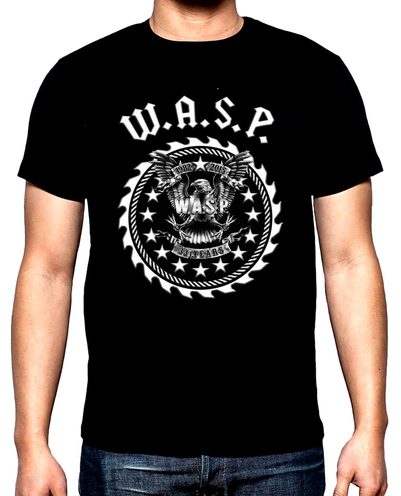 T-SHIRTS W.A.S.P., 33 years, men's  t-shirt, 100% cotton, S to 5XL