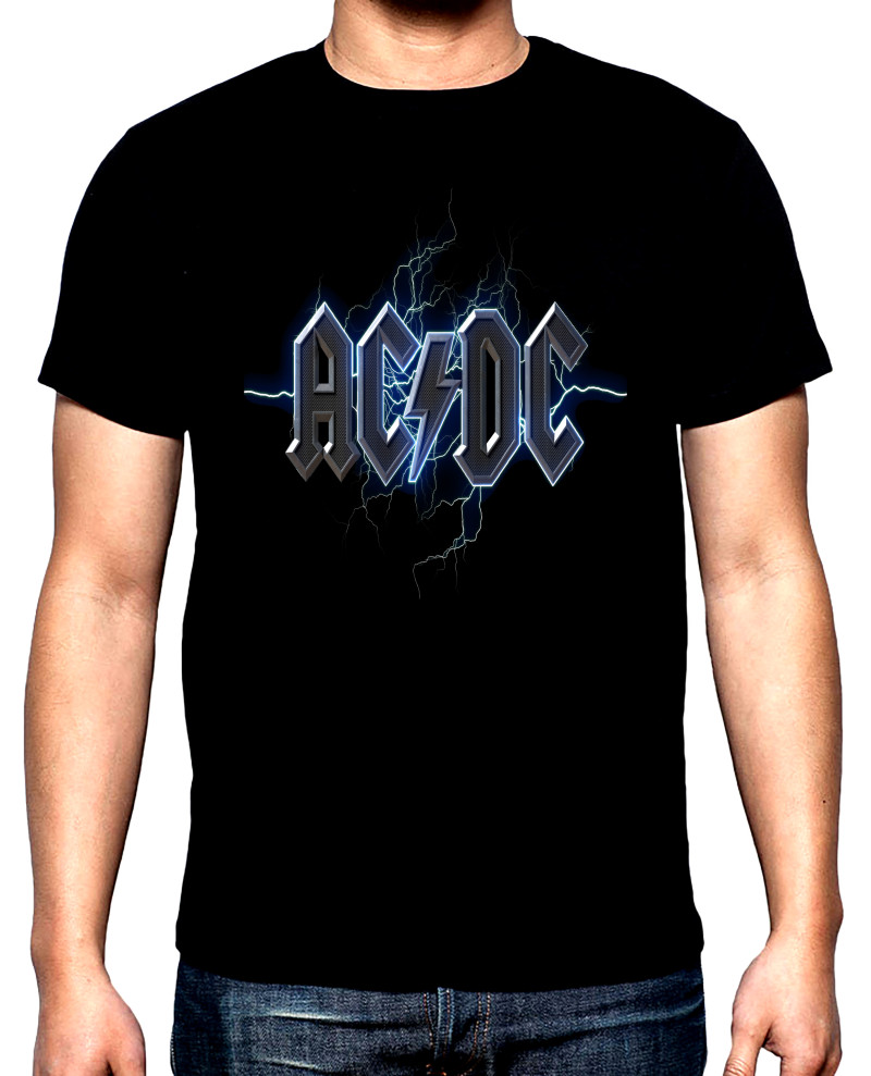 T-SHIRTS AC DC, Logo, 5, men's t-shirt, 100% cotton, S to 5XL