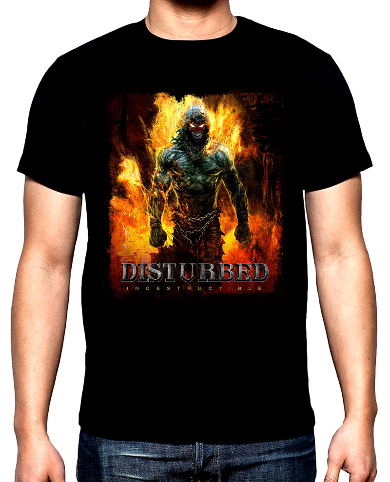 T-SHIRTS Disturbed, Indestructible, men's  t-shirt, 100% cotton, S to 5XL